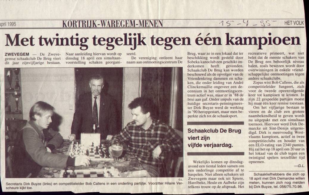 Het Volk - Artikel van 15/04/1995